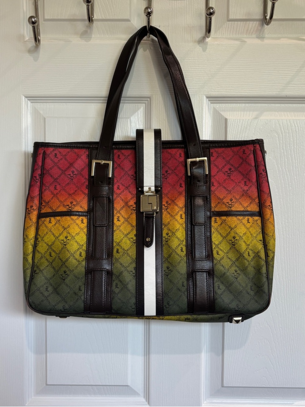 L.A.M.B Ombre Rasta Satchel bag